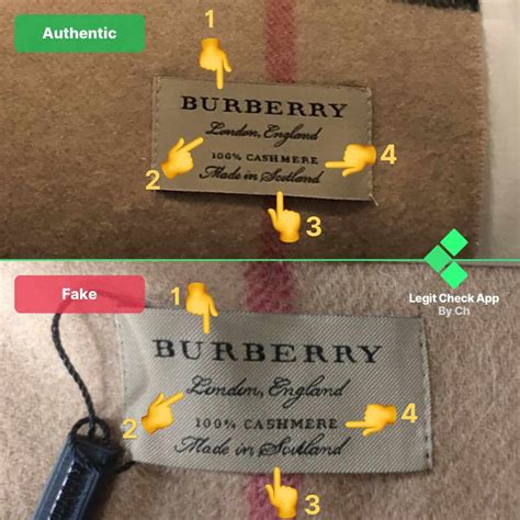 spot fake burberry scarf|authentic burberry tag.